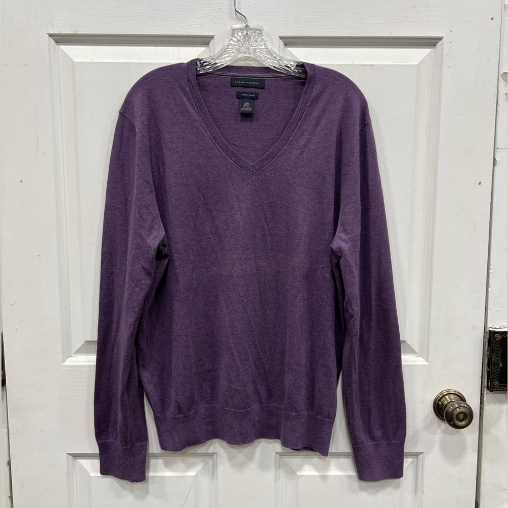 Banana Republic purple luxury blend men’s sweater Size Large